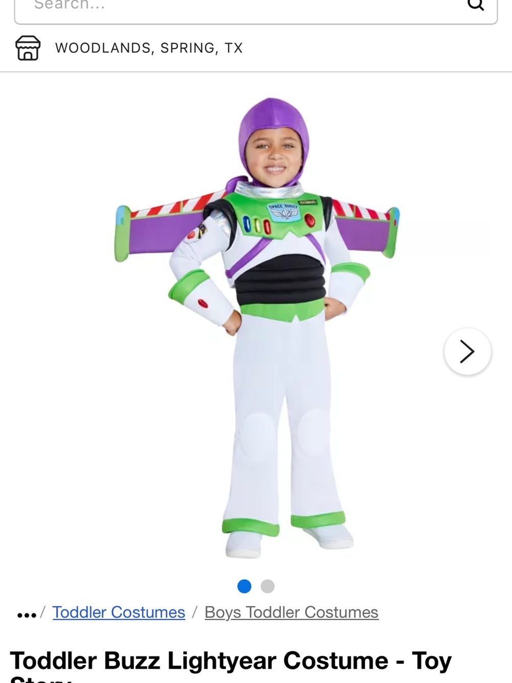 Toy Story Buzz Lightyear Toddler Costume
